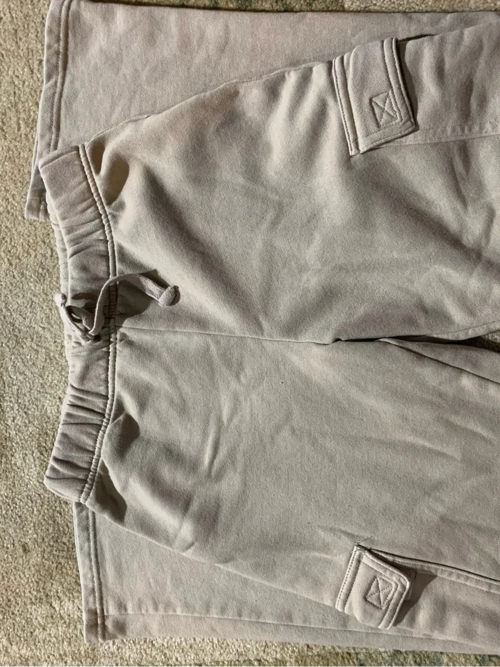 Kids Cargo Sweatpants - Grey & Beige